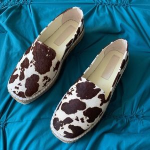 Cow print espadrilles